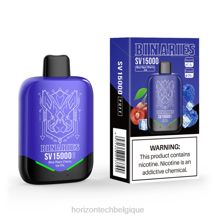 HorizonTech Binaries Cabin SV jetable glace aux cerises bleues 66D23 | Horizontech Vape Belgique
