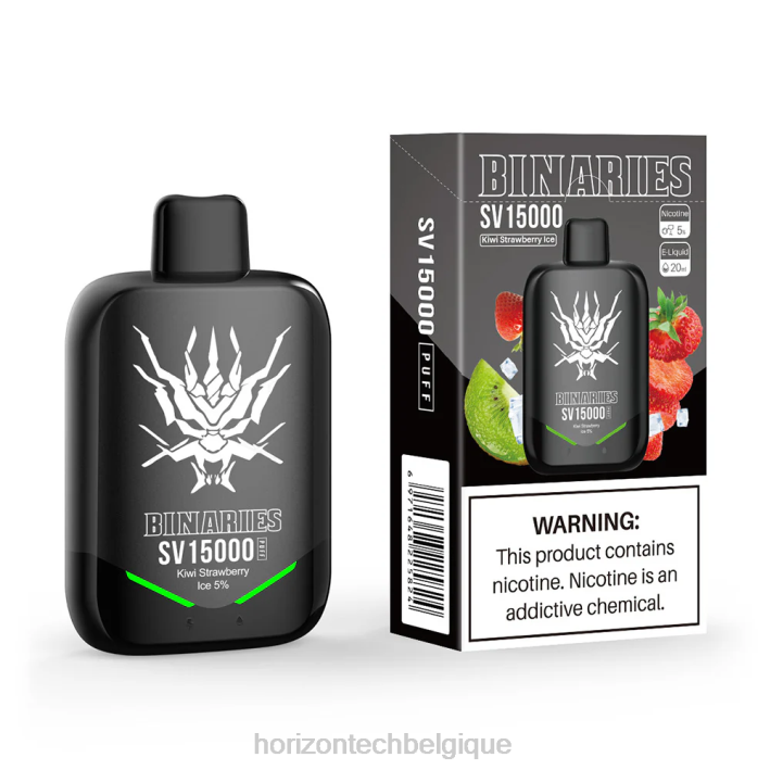 HorizonTech Binaries Cabin SV jetable glace à la fraise et au kiwi 66D289 | Horizontech Disposable Vape