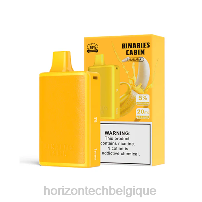 HorizonTech Binaries Cabin jetable 20ml banane 66D22 | Horizontech Bruxelles
