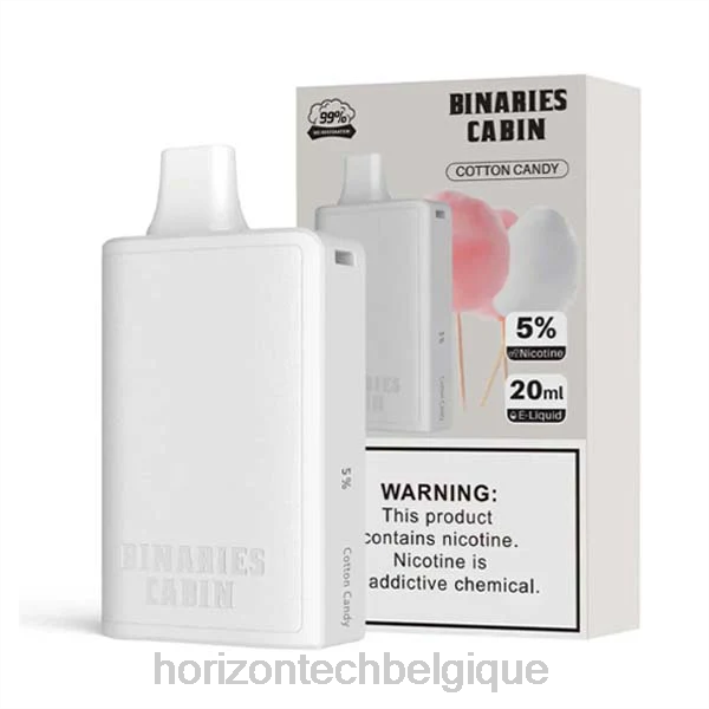 HorizonTech Binaries Cabin jetable 20ml barbe à papa 66D273 | Horizontech Vape Belgique