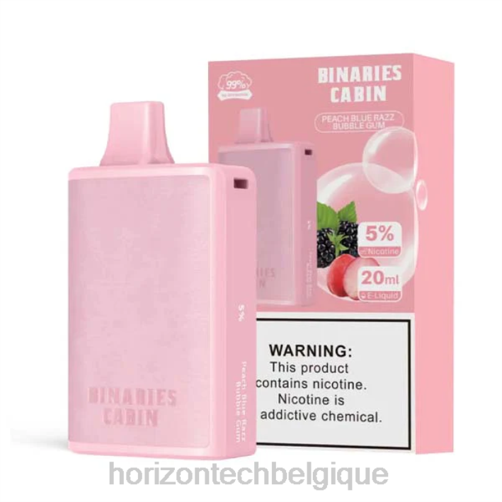HorizonTech Binaries Cabin jetable 20ml bubble gum razz bleu pêche 66D277 | Horizontech Vape