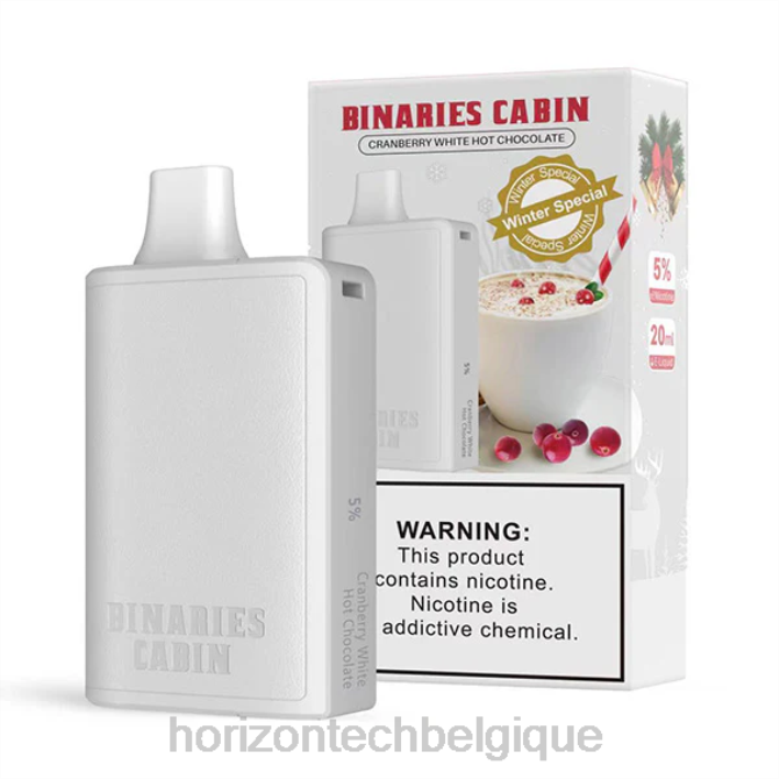 HorizonTech Binaries Cabin jetable 20ml chocolat chaud blanc aux canneberges 66D280 | Horizon Tech Vape