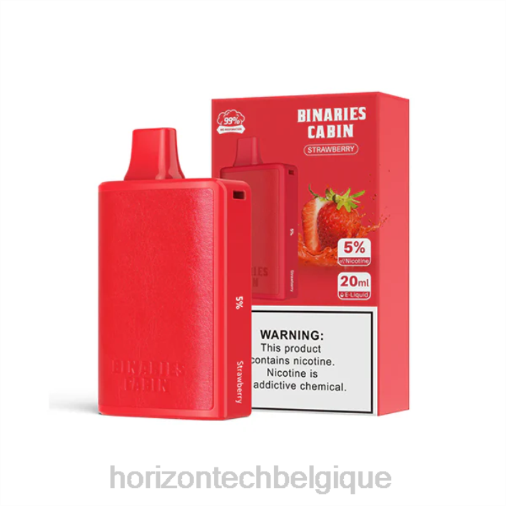 HorizonTech Binaries Cabin jetable 20ml fraise 66D268 | Horizontech Vape Kit