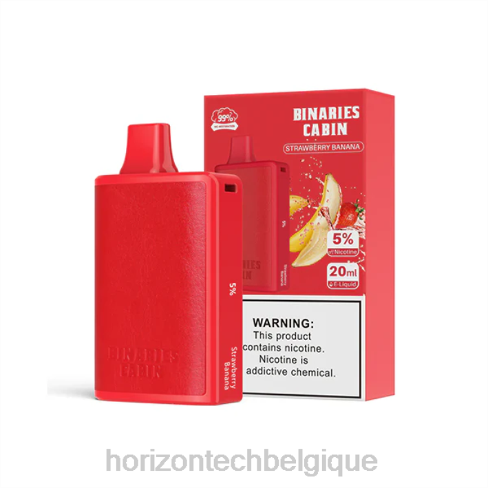 HorizonTech Binaries Cabin jetable 20ml fraise banane 66D269 | Horizontech Disposable Vape