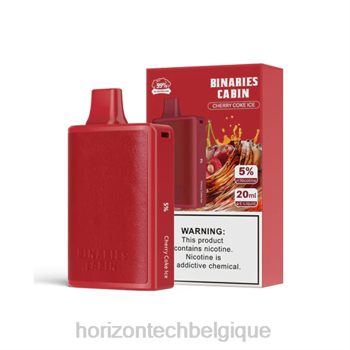 HorizonTech Binaries Cabin jetable 20ml glace au cola et aux cerises 66D254 | Horizon Tech Company