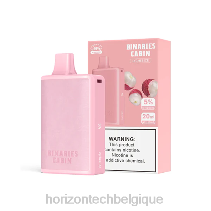 HorizonTech Binaries Cabin jetable 20ml glace au litchi 66D260 | Horizon Tech Vape