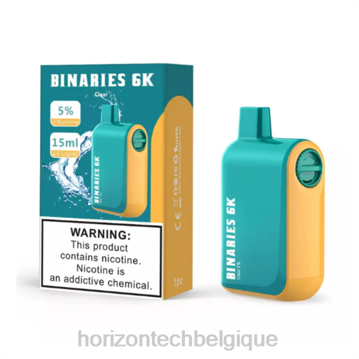 HorizonTech Binaries Cabin jetable 15ml clair 66D247 | Horizontech Vape