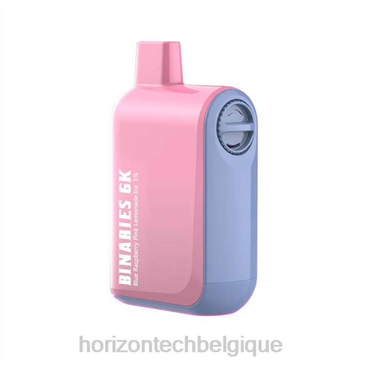 HorizonTech Binaries Cabin jetable 15ml glace à la limonade rose framboise bleue 66D232 | Horizontech Bruxelles