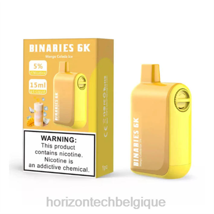 HorizonTech Binaries Cabin jetable 15ml glace à la mangue colada 66D249 | Horizontech Disposable Vape