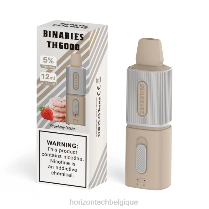 HorizonTech Binaries Cabin th6000 jetable 12ml biscuits aux fraises 66D2116 | Horizon Tech Vape Tank