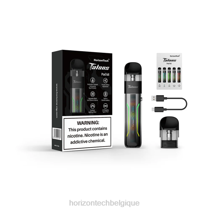 HorizonTech Talons kit de démarrage argent de minuit 66D2200 | Horizontech Vape Kit