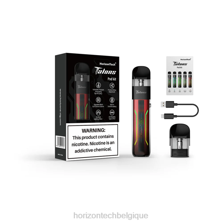 HorizonTech Talons kit de démarrage rouge cinabre 66D2202 | Horizon Tech Vape